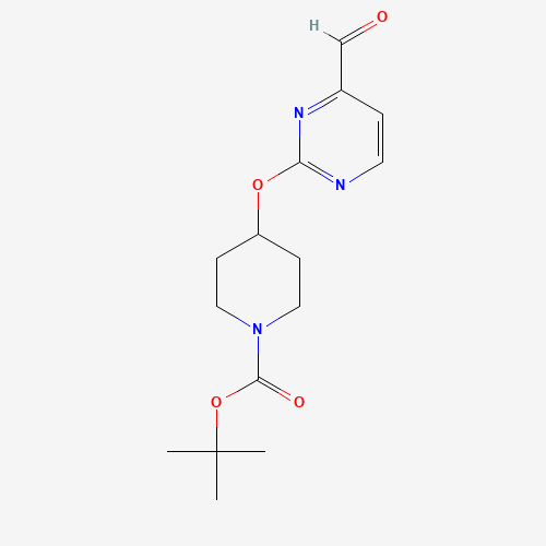 960001-22-3 tert-butyl 4-(4-formylpyrimidin-2-yl)oxypiperidine-1-carboxylate chemical structure