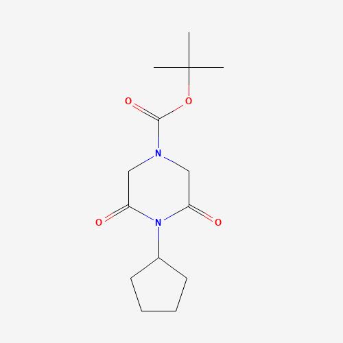 1284245-30-2 tert-butyl 4-cyclopentyl-3,5-dioxopiperazine-1-carboxylate chemical structure