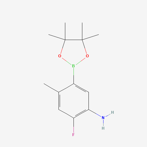 1012880-11-3 2-fluoro-4-methyl-5-(4,4,5,5-tetramethyl-1,3,2-dioxaborolan-2-yl)aniline chemical structure