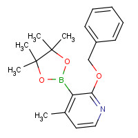 882679-44-9 4-methyl-2-phenylmethoxy-3-(4,4,5,5-tetramethyl-1,3,2-dioxaborolan-2-yl)pyridine chemical structure