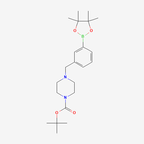 883738-19-0 tert-butyl 4-[[3-(4,4,5,5-tetramethyl-1,3,2-dioxaborolan-2-yl)phenyl]methyl]piperazine-1-carboxylate chemical structure