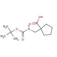 204514-22-7 1-[[(2-methylpropan-2-yl)oxycarbonylamino]methyl]cyclopentane-1-carboxylic acid chemical structure