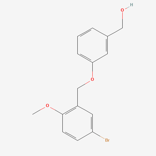 1283309-79-4 [3-[(5-bromo-2-methoxyphenyl)methoxy]phenyl]methanol chemical structure