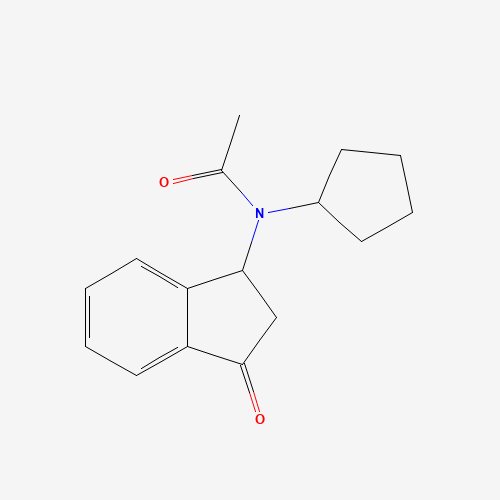 1025855-68-8 N-cyclopentyl-N-(3-oxo-1,2-dihydroinden-1-yl)acetamide chemical structure
