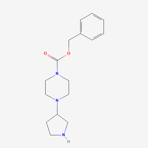 436852-08-3 benzyl 4-pyrrolidin-3-ylpiperazine-1-carboxylate chemical structure