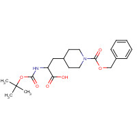 195877-90-8 2-[(2-methylpropan-2-yl)oxycarbonylamino]-3-(1-phenylmethoxycarbonylpiperidin-4-yl)propanoic acid chemical structure