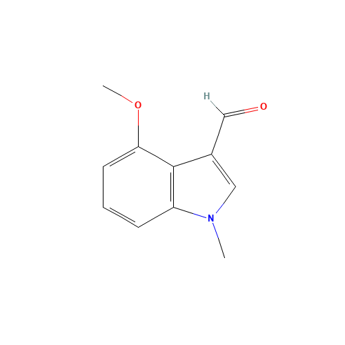 620175-74-8 4-methoxy-1-methylindole-3-carbaldehyde chemical structure