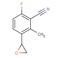 1255207-46-5 6-fluoro-2-methyl-3-(oxiran-2-yl)benzonitrile chemical structure