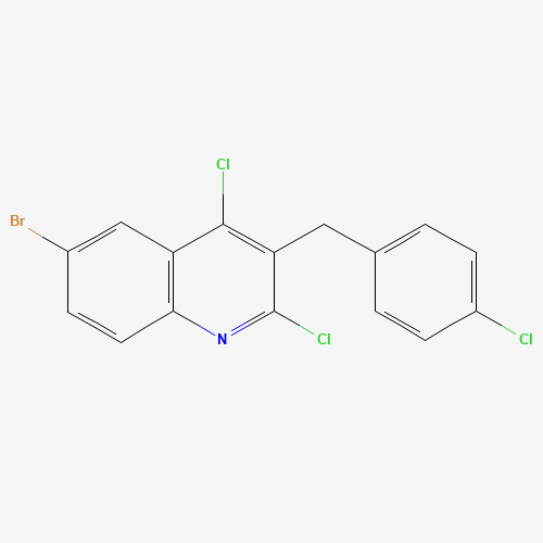 1599528-92-3 6-bromo-2,4-dichloro-3-[(4-chlorophenyl)methyl]quinoline chemical structure