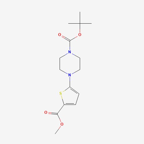 201811-62-3 tert-butyl 4-(5-methoxycarbonylthiophen-2-yl)piperazine-1-carboxylate chemical structure