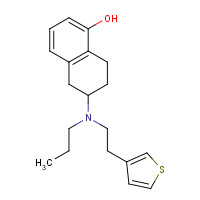 102121-00-6 6-[propyl(2-thiophen-3-ylethyl)amino]-5,6,7,8-tetrahydronaphthalen-1-ol chemical structure