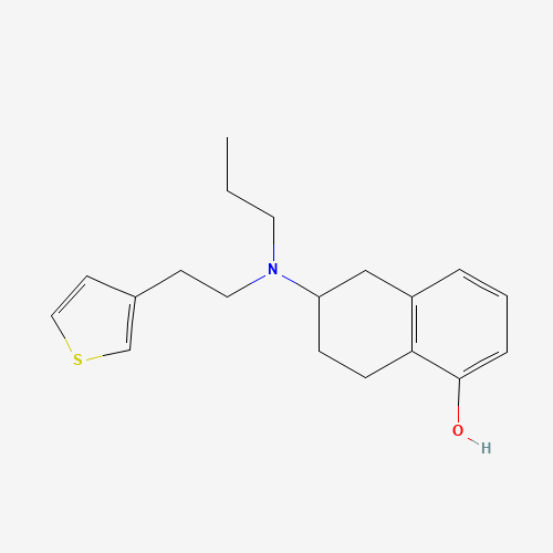 102121-00-6 6-[propyl(2-thiophen-3-ylethyl)amino]-5,6,7,8-tetrahydronaphthalen-1-ol chemical structure