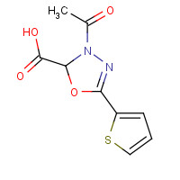 1432059-75-0 3-acetyl-5-thiophen-2-yl-2H-1,3,4-oxadiazole-2-carboxylic acid chemical structure