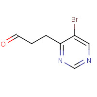 1357095-11-4 3-(5-bromopyrimidin-4-yl)propanal chemical structure
