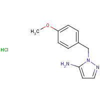227617-24-5 2-[(4-methoxyphenyl)methyl]pyrazol-3-amine;hydrochloride chemical structure