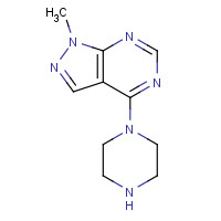 245449-97-2 1-methyl-4-piperazin-1-ylpyrazolo[3,4-d]pyrimidine chemical structure