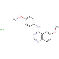 338738-57-1 6-methoxy-N-(4-methoxyphenyl)quinazolin-4-amine;hydrochloride chemical structure