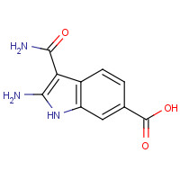 1246966-81-3 2-amino-3-carbamoyl-1H-indole-6-carboxylic acid chemical structure