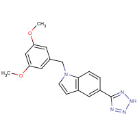 720695-65-8 1-[(3,5-dimethoxyphenyl)methyl]-5-(2H-tetrazol-5-yl)indole chemical structure