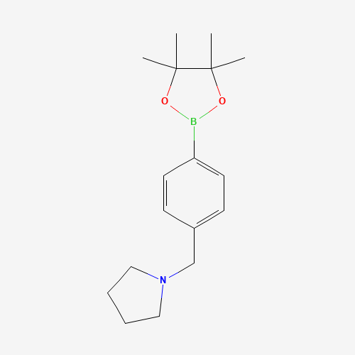 884507-39-5 1-[[4-(4,4,5,5-tetramethyl-1,3,2-dioxaborolan-2-yl)phenyl]methyl]pyrrolidine chemical structure
