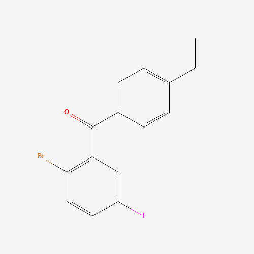 1006383-22-7 (2-bromo-5-iodophenyl)-(4-ethylphenyl)methanone chemical structure