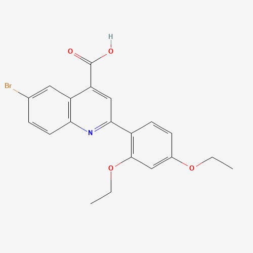 494860-96-7 6-bromo-2-(2,4-diethoxyphenyl)quinoline-4-carboxylic acid chemical structure