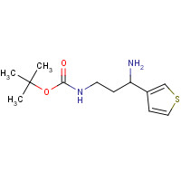 1386398-78-2 tert-butyl N-(3-amino-3-thiophen-3-ylpropyl)carbamate chemical structure