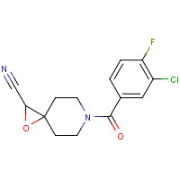 448920-97-6 6-(3-chloro-4-fluorobenzoyl)-1-oxa-6-azaspiro[2.5]octane-2-carbonitrile chemical structure