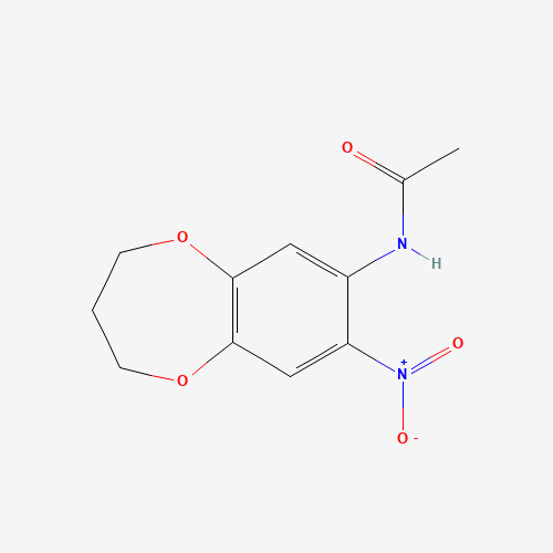 81864-61-1 N-(7-nitro-3,4-dihydro-2H-1,5-benzodioxepin-8-yl)acetamide chemical structure