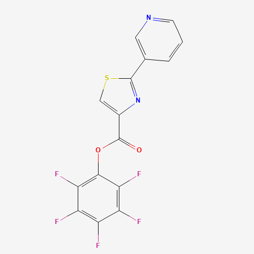 906352-58-7 (2,3,4,5,6-pentafluorophenyl) 2-pyridin-3-yl-1,3-thiazole-4-carboxylate chemical structure
