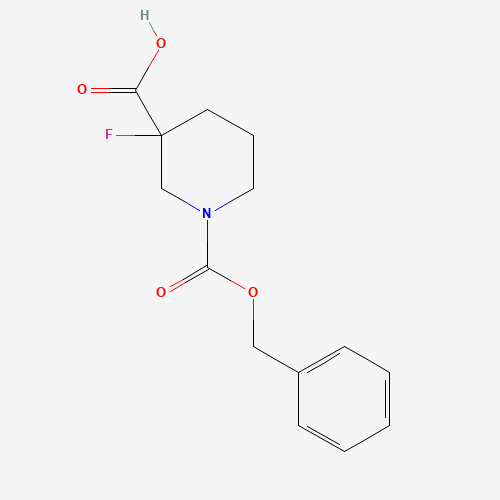 1363166-38-4 3-fluoro-1-phenylmethoxycarbonylpiperidine-3-carboxylic acid chemical structure