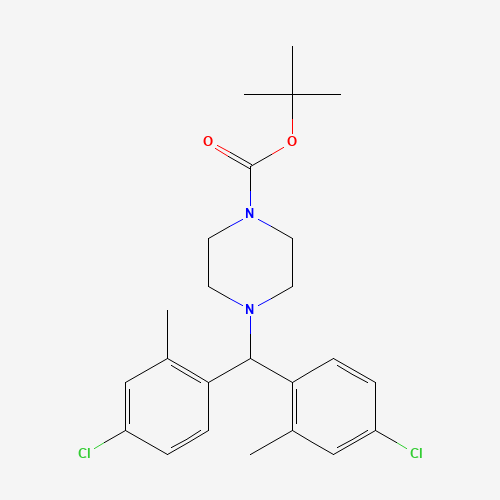 1446818-51-4 tert-butyl 4-[bis(4-chloro-2-methylphenyl)methyl]piperazine-1-carboxylate chemical structure