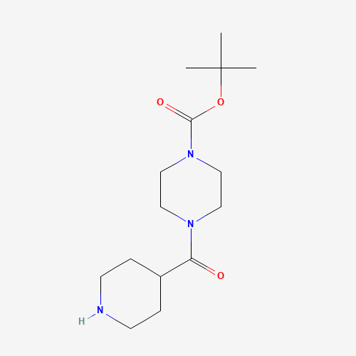 203520-03-0 tert-butyl 4-(piperidine-4-carbonyl)piperazine-1-carboxylate chemical structure