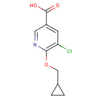 1019493-16-3 5-chloro-6-(cyclopropylmethoxy)pyridine-3-carboxylic acid chemical structure