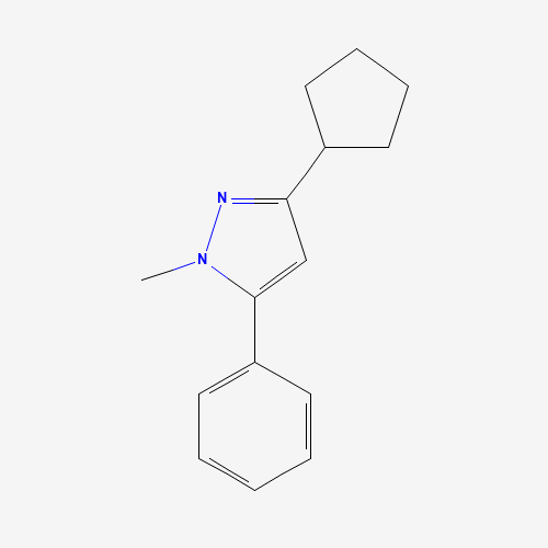 55846-81-6 3-cyclopentyl-1-methyl-5-phenylpyrazole chemical structure