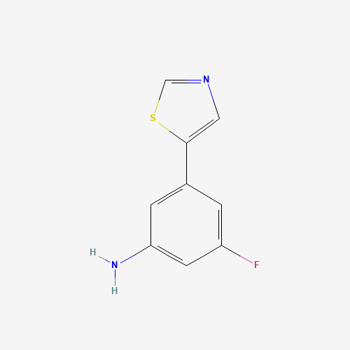 1312535-73-1 3-fluoro-5-(1,3-thiazol-5-yl)aniline chemical structure