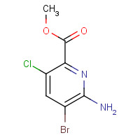 577691-68-0 methyl 6-amino-5-bromo-3-chloropyridine-2-carboxylate chemical structure