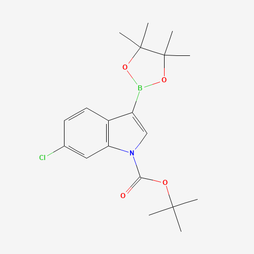 1218790-24-9 tert-butyl 6-chloro-3-(4,4,5,5-tetramethyl-1,3,2-dioxaborolan-2-yl)indole-1-carboxylate chemical structure