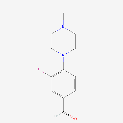 868770-03-0 3-fluoro-4-(4-methylpiperazin-1-yl)benzaldehyde chemical structure