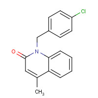 61297-64-1 1-[(4-chlorophenyl)methyl]-4-methylquinolin-2-one chemical structure