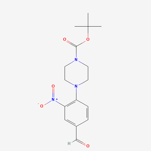 1290181-36-0 tert-butyl 4-(4-formyl-2-nitrophenyl)piperazine-1-carboxylate chemical structure
