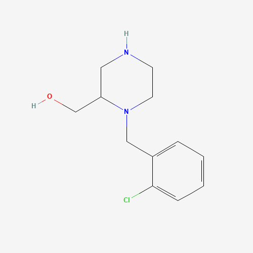 1267910-86-0 [1-[(2-chlorophenyl)methyl]piperazin-2-yl]methanol chemical structure
