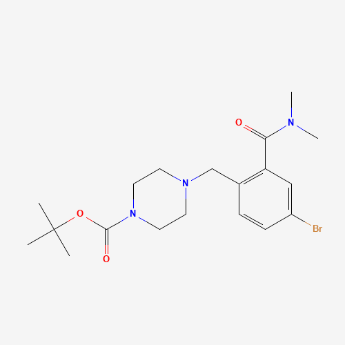 1446819-59-5 tert-butyl 4-[[4-bromo-2-(dimethylcarbamoyl)phenyl]methyl]piperazine-1-carboxylate chemical structure