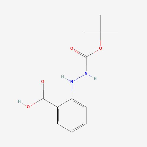 155290-47-4 2-[2-[(2-methylpropan-2-yl)oxycarbonyl]hydrazinyl]benzoic acid chemical structure