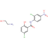 1420-04-8 2-aminoethanol;5-chloro-N-(2-chloro-4-nitrophenyl)-2-hydroxybenzamide chemical structure
