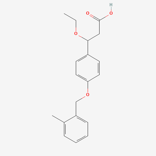 1202575-36-7 3-ethoxy-3-[4-[(2-methylphenyl)methoxy]phenyl]propanoic acid chemical structure