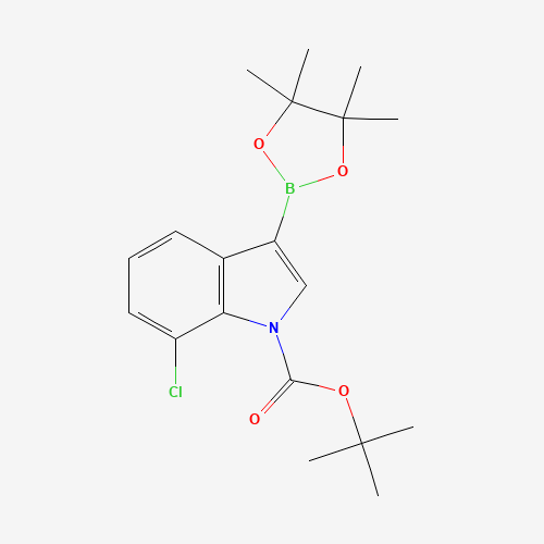 1218790-31-8 tert-butyl 7-chloro-3-(4,4,5,5-tetramethyl-1,3,2-dioxaborolan-2-yl)indole-1-carboxylate chemical structure