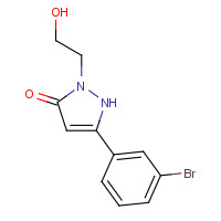 1289203-77-5 5-(3-bromophenyl)-2-(2-hydroxyethyl)-1H-pyrazol-3-one chemical structure