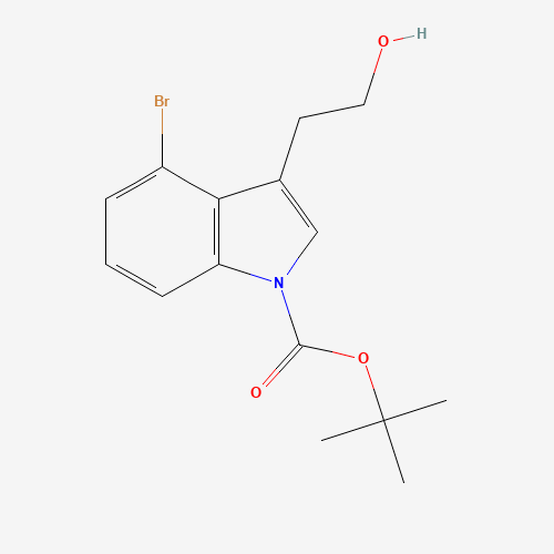 898746-58-2 tert-butyl 4-bromo-3-(2-hydroxyethyl)indole-1-carboxylate chemical structure