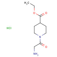 345954-49-6 ethyl 1-(2-aminoacetyl)piperidine-4-carboxylate;hydrochloride chemical structure